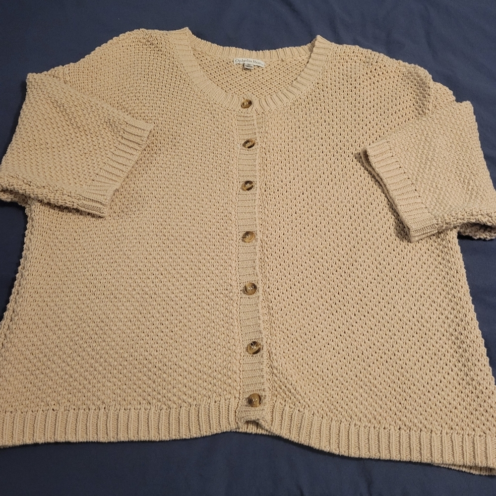 Ophelia Roe Plus Size 3x Womens Knit Cardigan